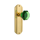 Deco Plate with Waldorf Emerald Door Knob