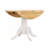 Round 40-inch Drop Leaf Extension Dining Table, White and Natural