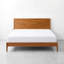 Structure de lit très grand en bois massif avec tête de lit, lit plateforme scandinave d'une capacité de 800 lb, finition caramel, antidérapant et silencieux, aucun sommier tapissier nécessaire-1633583104-1643714056