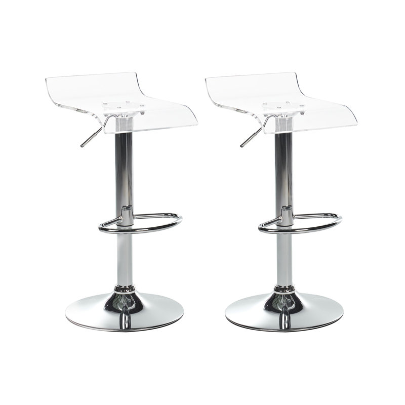 Dawnta Swivel Adjustable Height Counter Stool with Metal Frame