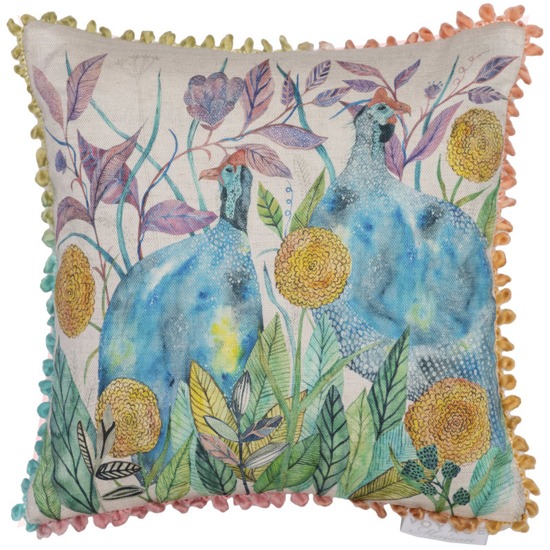 Tilda Floral Square Throw Cushion, 30cm x 30cm, Cream