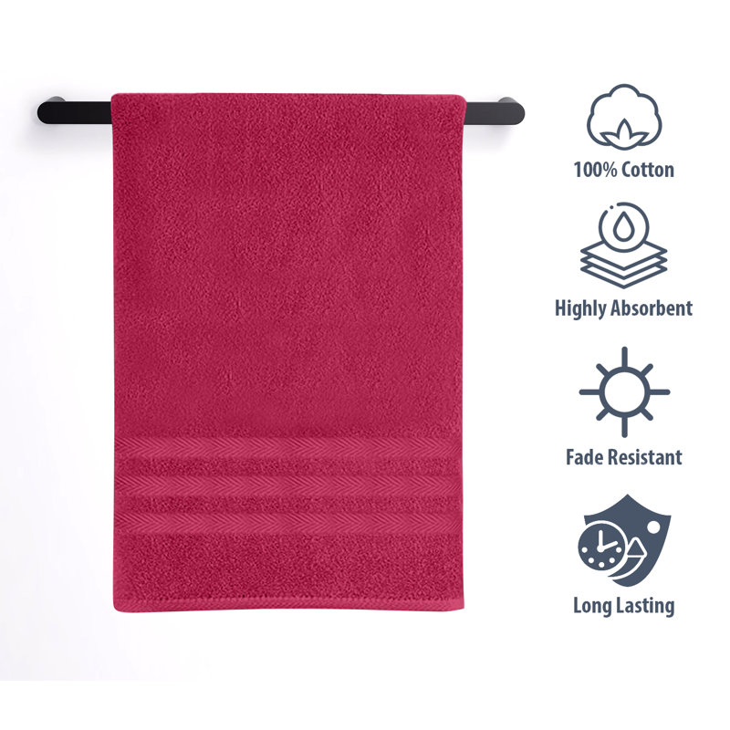Plush Bath Towel, Burgundy
