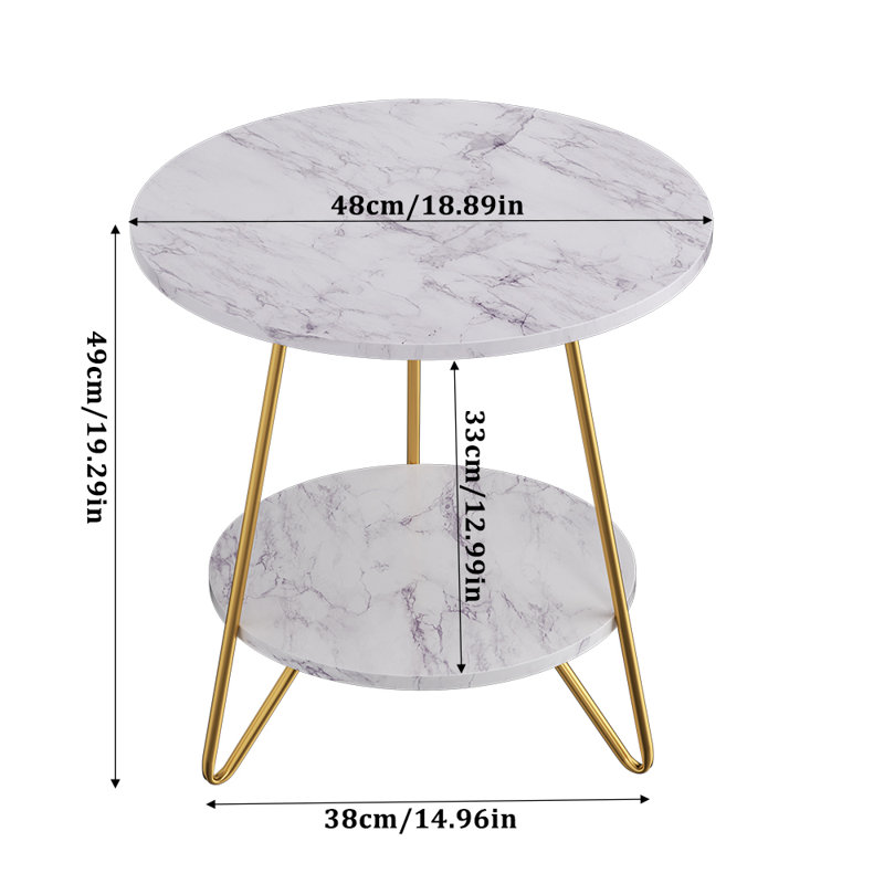 Tray Top Pedestal End Table