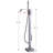 Single-Handle Floor Mount Waterfall Brass Freestanding Tub Faucet with High Flow Handheld Shower-91901554