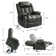 Latitude Run Lay Flat Dual Motor Power Lift Recliner Chair with Vibrating Massage and Heating, Infinite Position, 2 Remote Control, and Side Pockets, USB Ports, Faux Leather