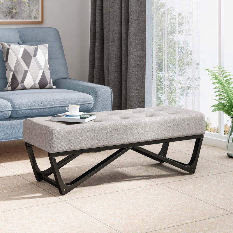 Banc repose-pieds, Gris clair