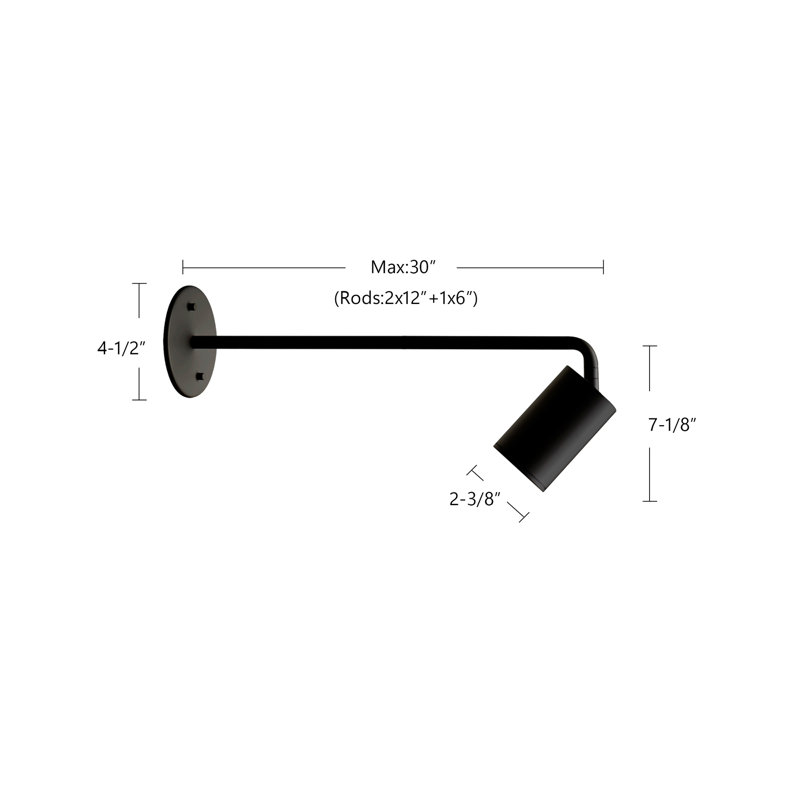 Barclay 1 - Light Spotlight, Black