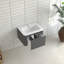 Armoire de salle de bain murale 24 po avec lavabo flottant mural et tiroir en céramique blanche-1661324051-1661324052