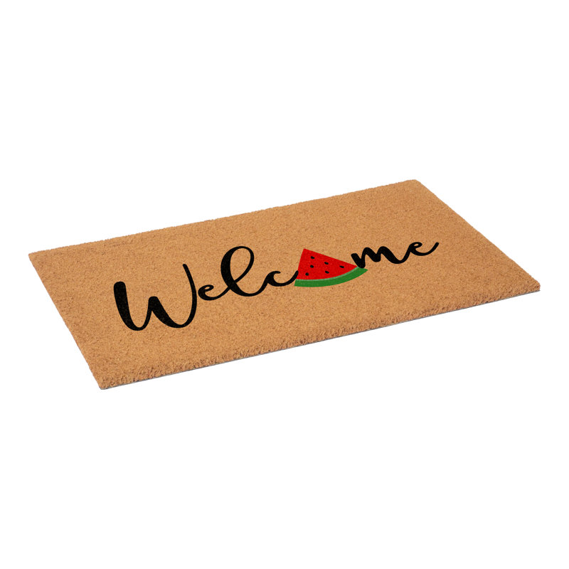 CE4CD4712C814A79B80E905177BD761C Watermelon Welcome Doormat, 17" W x 29" L