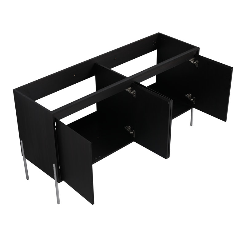 Base de meuble-lavabo autoportant 60 po avec 4 portes 60 po, 60" W