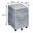 3 File Cabinet In Silver, Faux Concrete Finish For Streamlined Office Setup Efficient