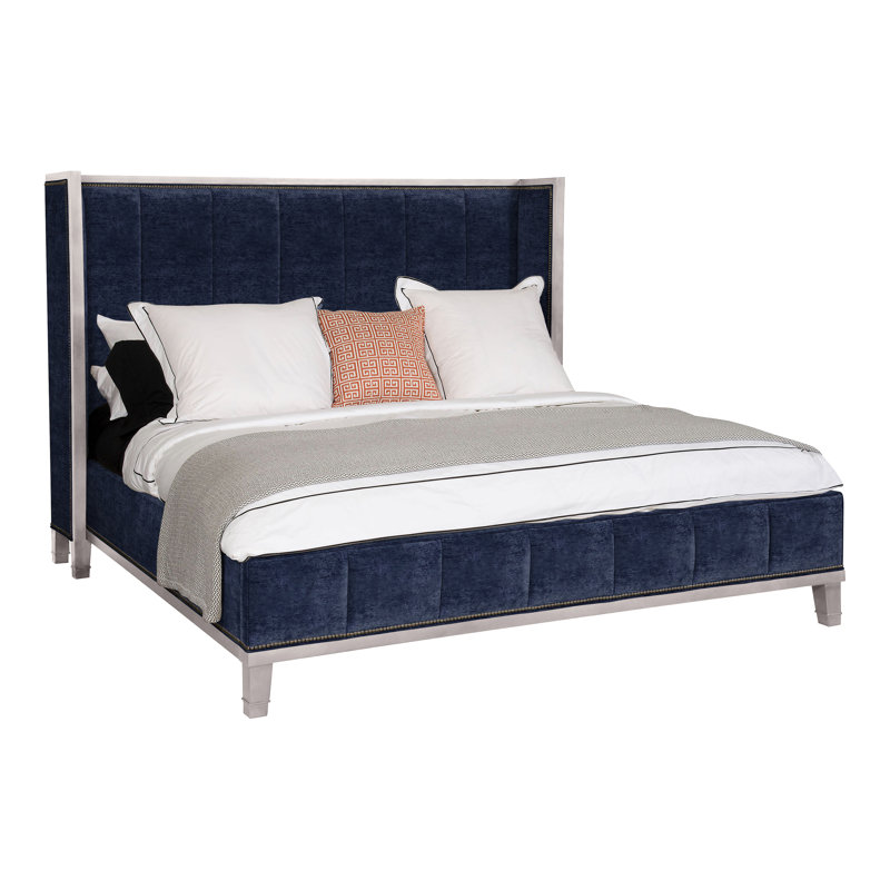 Mattingly Michael Weiss King Upholstered Panel Bed, Dove Gray, Nadia Eclipse, Yes