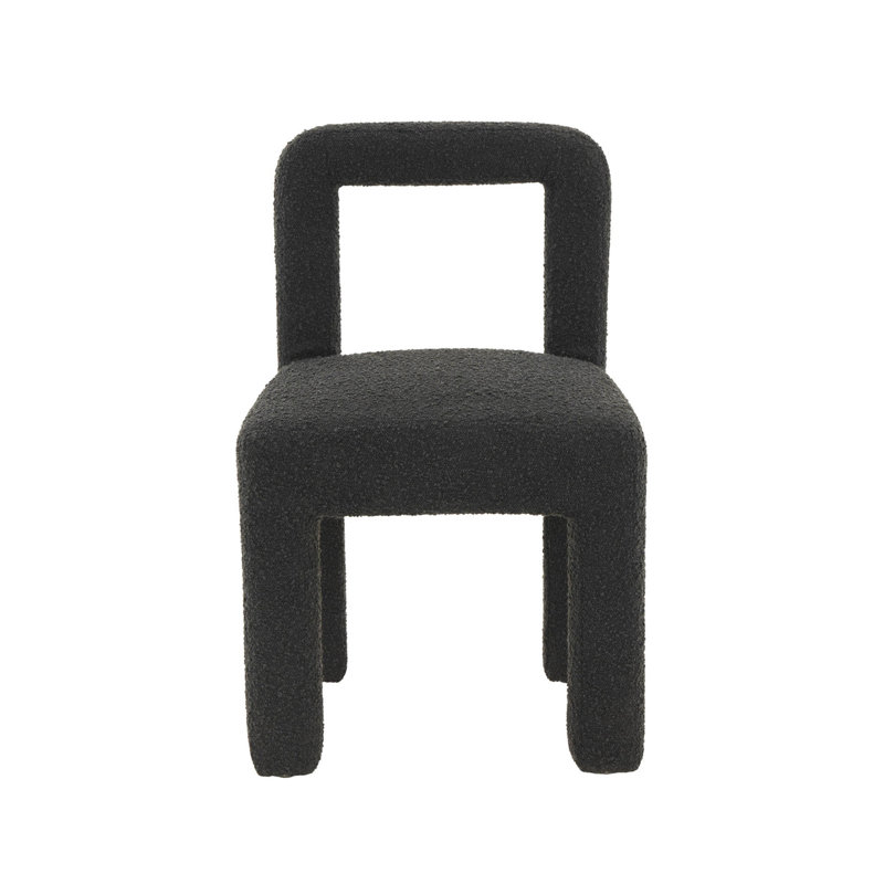 Chaise de salle à manger Margaret Boucle en noir, Noir