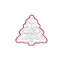 Christmas Tree Red Rim Serving Tray