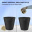 Odbert Plastic Waste Paper Bin 6L Round Waste Basket Trash Can Lightweight Open-Top Rubbish Bin