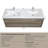 60" Wall-Mounted Bathroom Vanity With Double Sinks-1374229203
