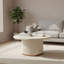 Table basse ronde avec rangement Mid-Century