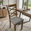 Ensemble de 4 chaises de salle à manger à dossier croisé en noyer, design moderne-1931816967