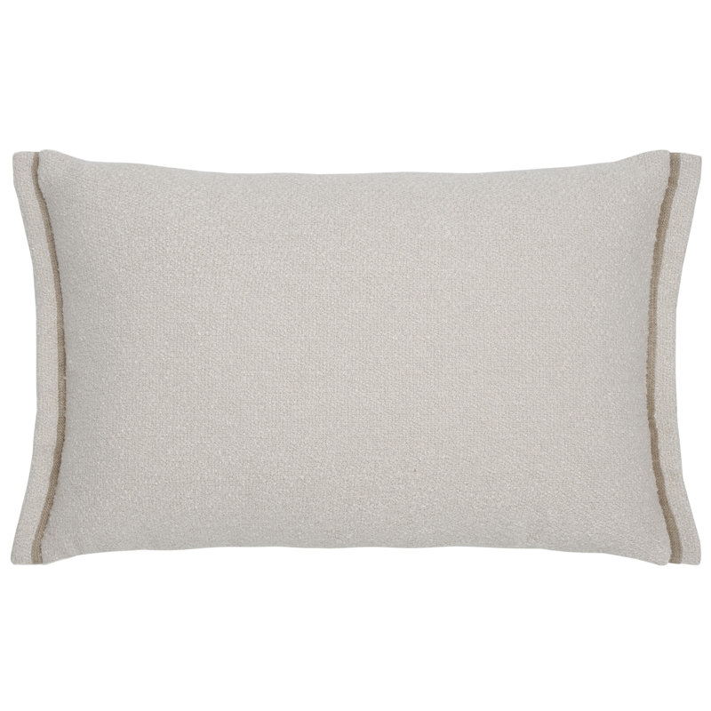 Pyper Pillow, Ivory, Rectangle 15"H x 23"W