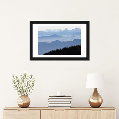 «Foggy Mountain Landscape I», reproduction de photo sur toile