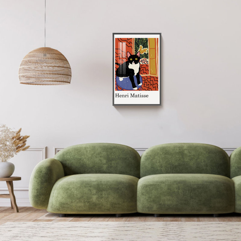Art Matisse, Noir, H 24 po x l 16 po x P 1,34 po