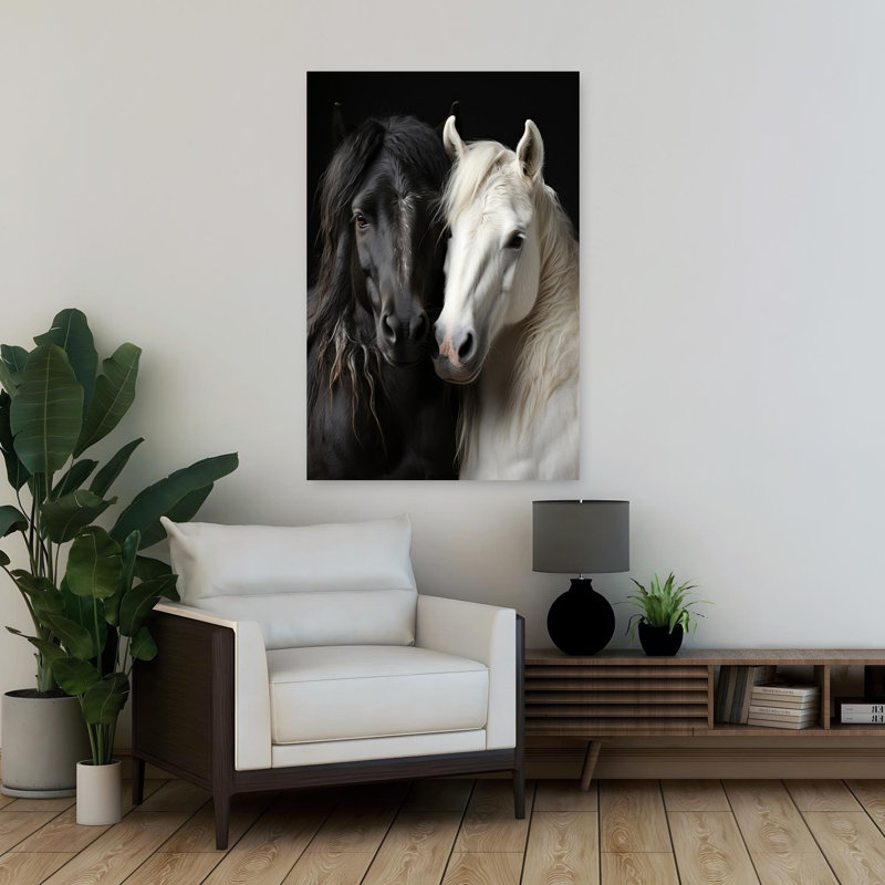 Art contemporain cheval contemporain, H 36 po x l 24 po