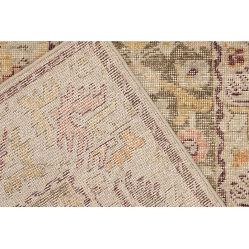 Distressed Homage Handmade Kilim Wool Floral Area Rug, Rectangle 5' x 7'