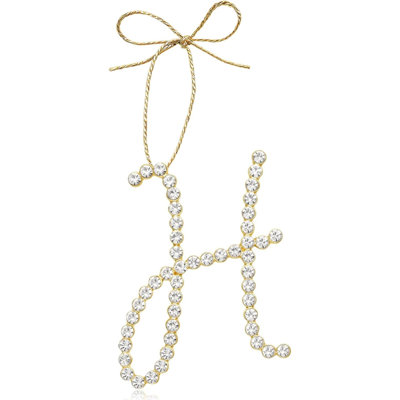 2024 Christmas Initial Ornaments | Christmas Letter H Ornaments For Christmas Tree|Hanging Christmas Ornament For Mother Best Friends Sister Wife|H-Merry Ornament