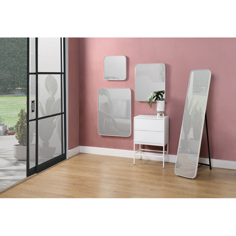 Burchette Mirror, 80cm H x 60cm W, White