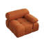 Chaise rembourrée en tissu de velours simple à un bras-121972264