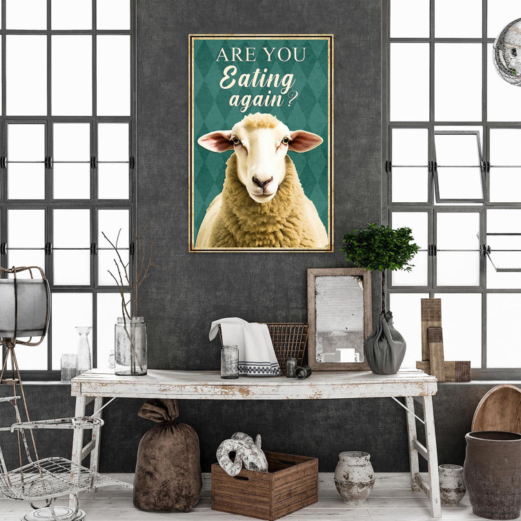 Be Ewe Brown And Rainbow Sheep 5x7 Canvas Print / Canvas Art by