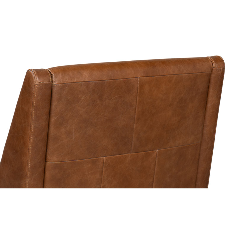 Brandy Armchair, Dark Brown Genuine Leather