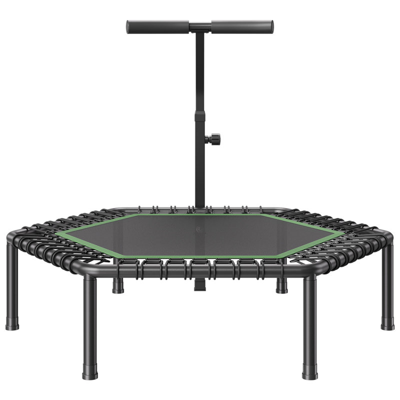 VEVOR in. Round Fitness Trampoline with Handlebar