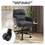 Fauteuil de bureau moderne rembourré de style banquier - Chaise de bureau moelleuse noire élégante avec roulettes, chaise de bureau confortable pour le bureau à domicile et le bureau-123033777