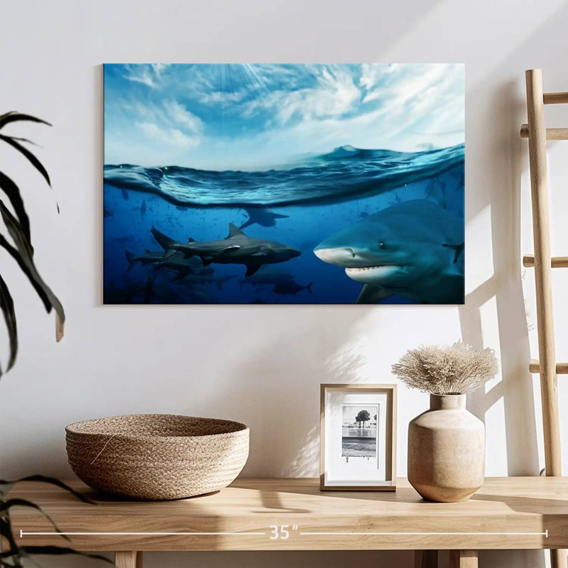 Shiver Of Sharks Sunshine, 16" H x 24" W