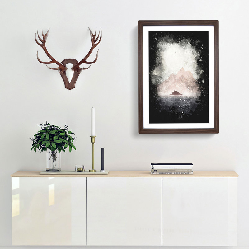 Skellig Islands in County Kerry Ireland - Picture Frame Graphic Art Print, Walnut Framed, 63cm H x 45cm W x 2cm D