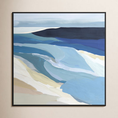 Camarie "Graham Lake I" by Isabelle Z Wood Framed Canvas Graphic Art with Mounting Hardware