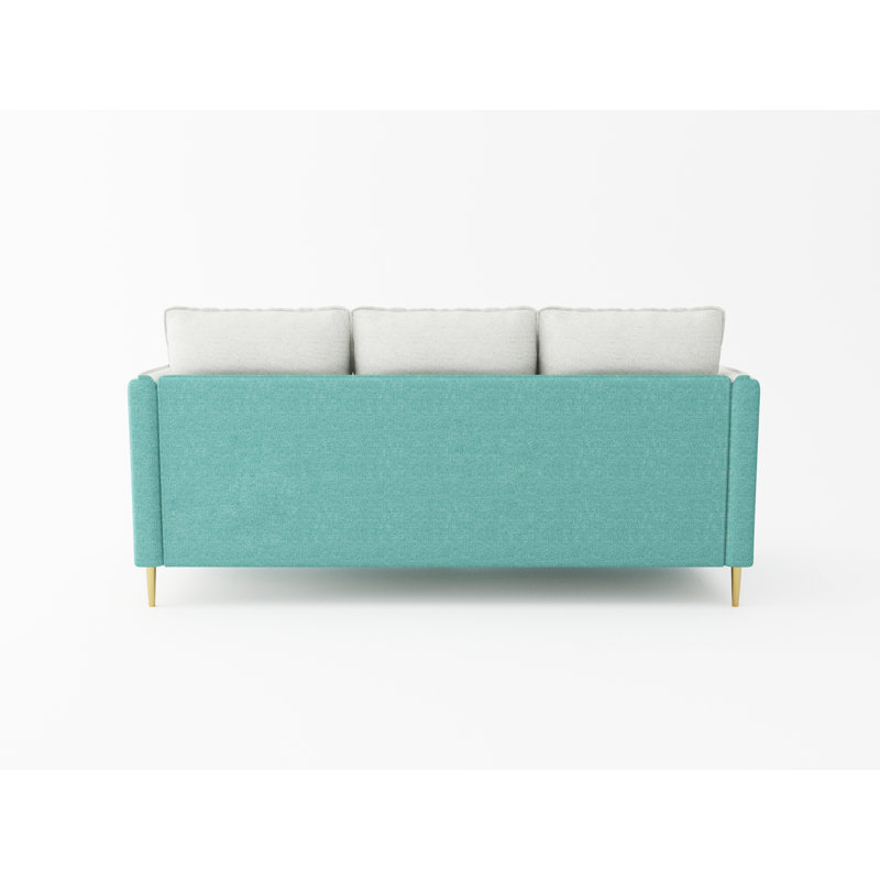 Haillie 76" Velvet Round Arm Sofa
