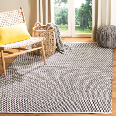 Haqeem Hand Woven Cotton Geometric Rug