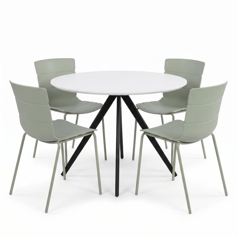 Surgoinsville Dining Set, Green, White