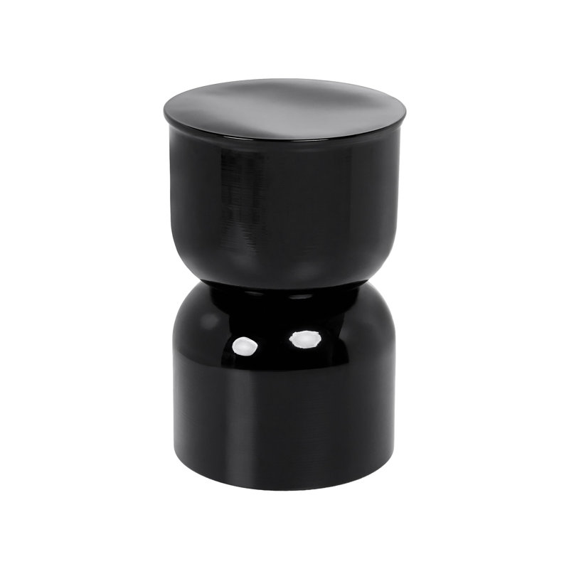 Drum End Table, Black