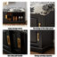 Banc rembourré noir-1834980839