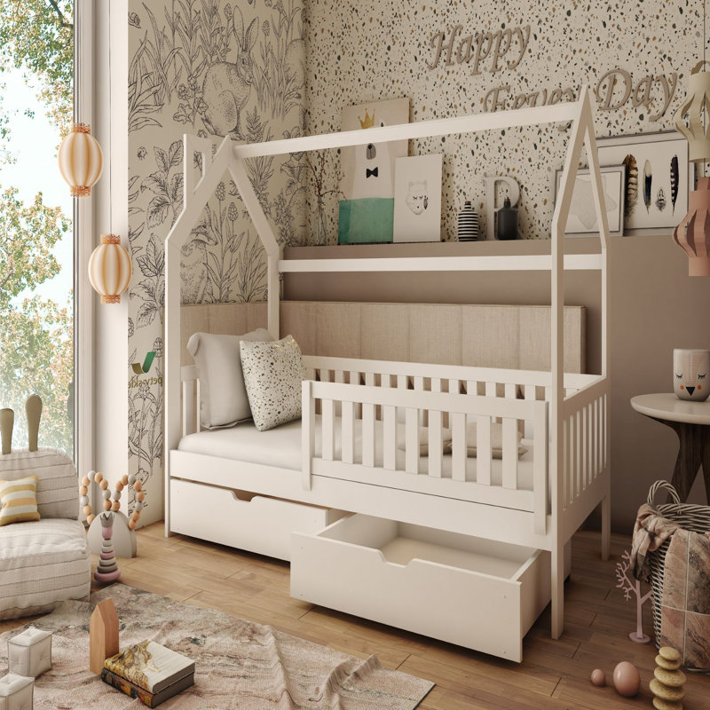 Ortis House Beds, European Toddler (70 x 160cm), White