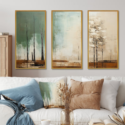 Green Beige Wild Essence Collage II - Tachism Wall Art