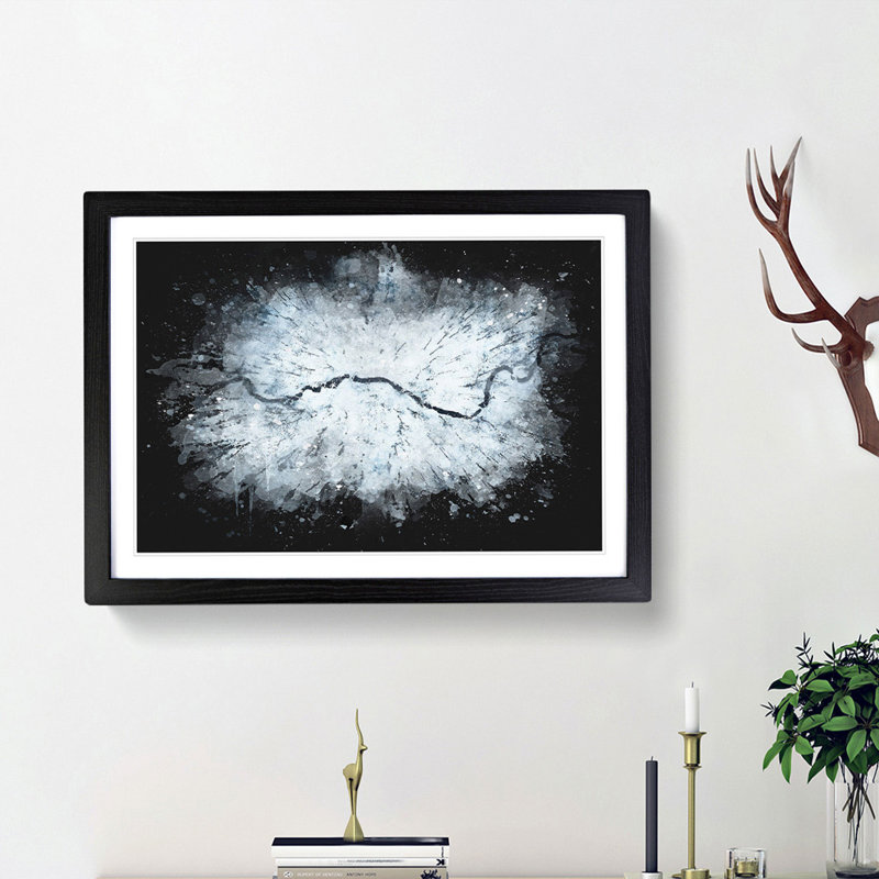 Passing by the Forest - Picture Frame Graphic Art Print, 62cm H x 87cm W x 2cm D, Black Framed