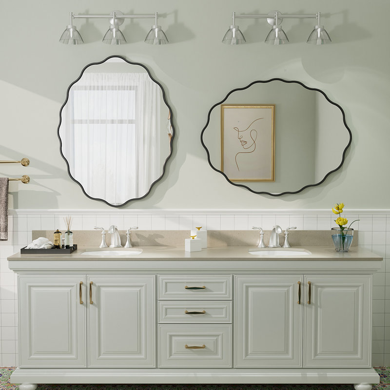Miroir mural Amara Wavy, 36 po x 28 po