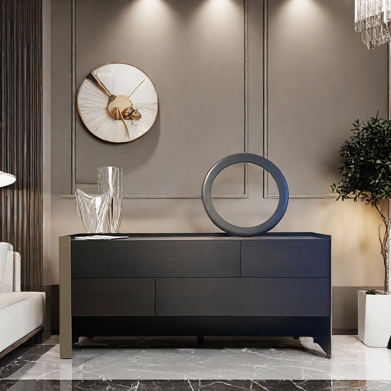 Commode d'appoint étroite et luxueuse