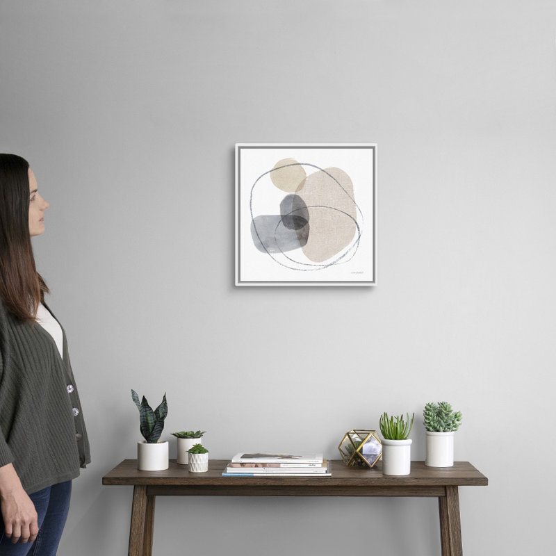 «Think Neutral 08» par Lisa Audit - reproduction d'art, Toile blanche encadrée, H 18 po x l 18 po x P 1,75 po