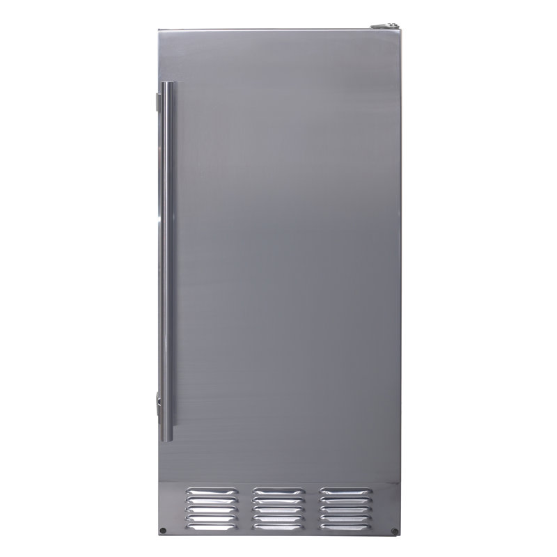 Machine à glaçons intégrée 15 "25 lb., Argent