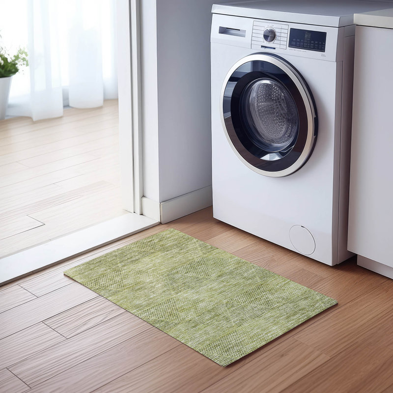 Tapis intérieur / extérieur lavable Mahaney, Rectangle 1 pi 8 po x 2 pi 6 po